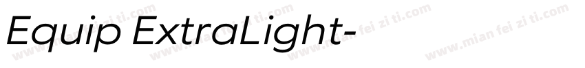 Equip ExtraLight字体转换